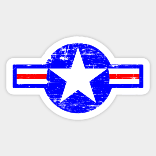 Vintage US Air force star roundel distressed Sticker